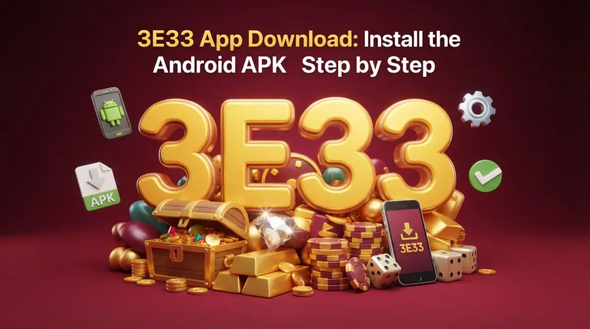 3E33 (BD 3E33 Games) app download screen on an Android phone the install button