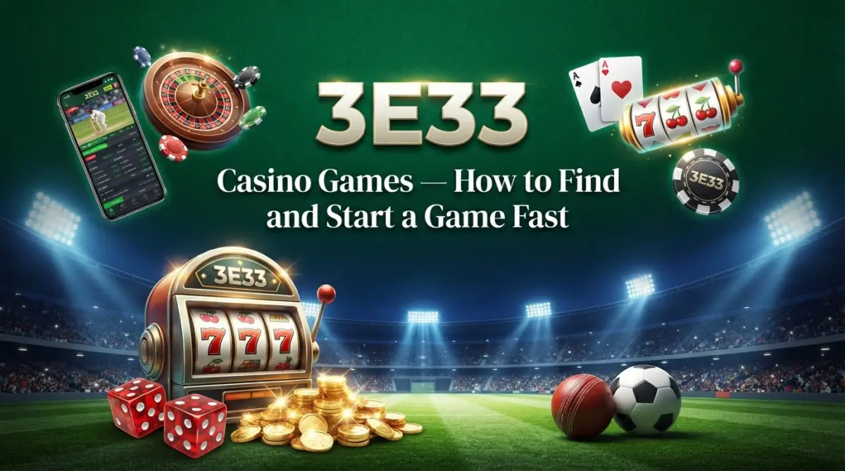 3E33 (BD 3E33 Games) casino games lobby on an Android phone live tables, slots and crash games